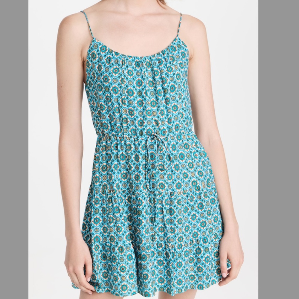 Alice + Olivia Cheyla Shirred Drawstring Short Dress